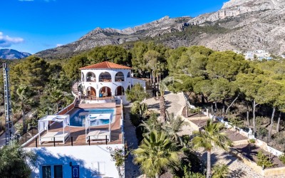 Villa, recently renovated, with guest apartment and stunning sea and mountain views.